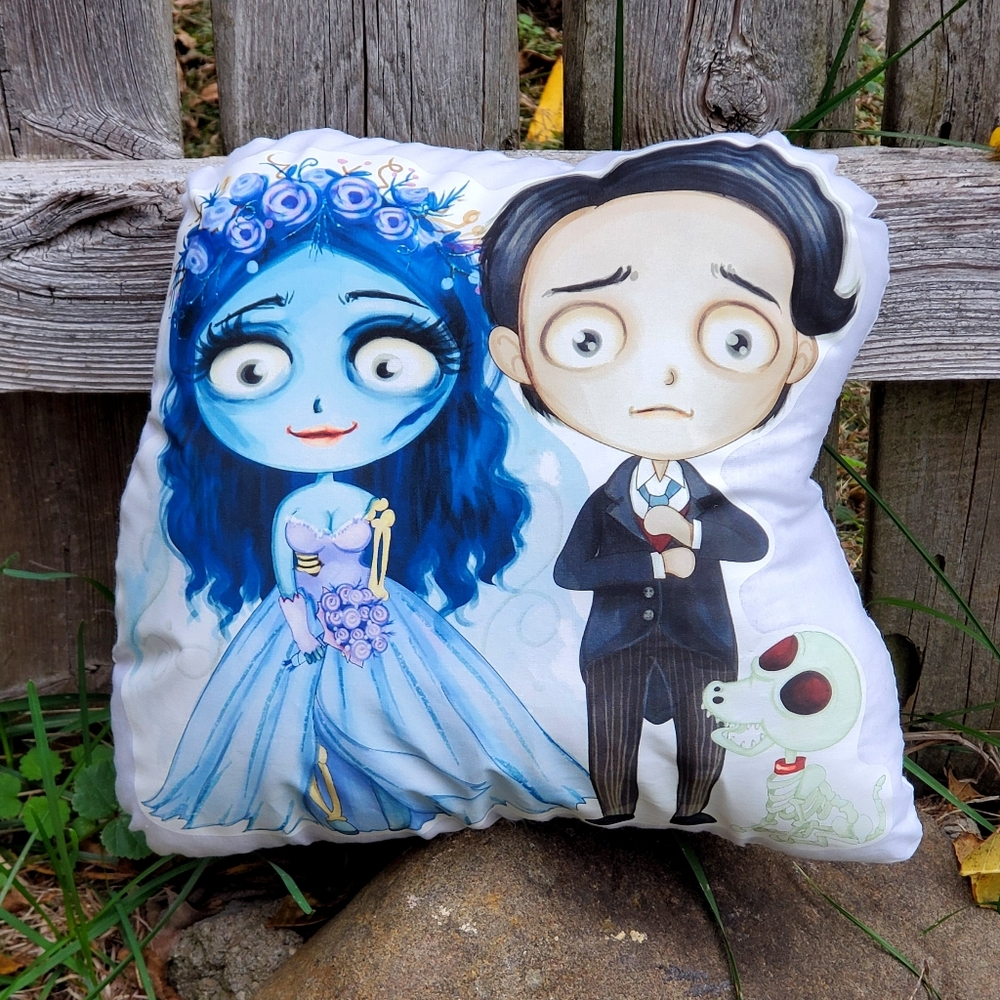 Corpse Bride Emily and Victor Pillow Pal. New.